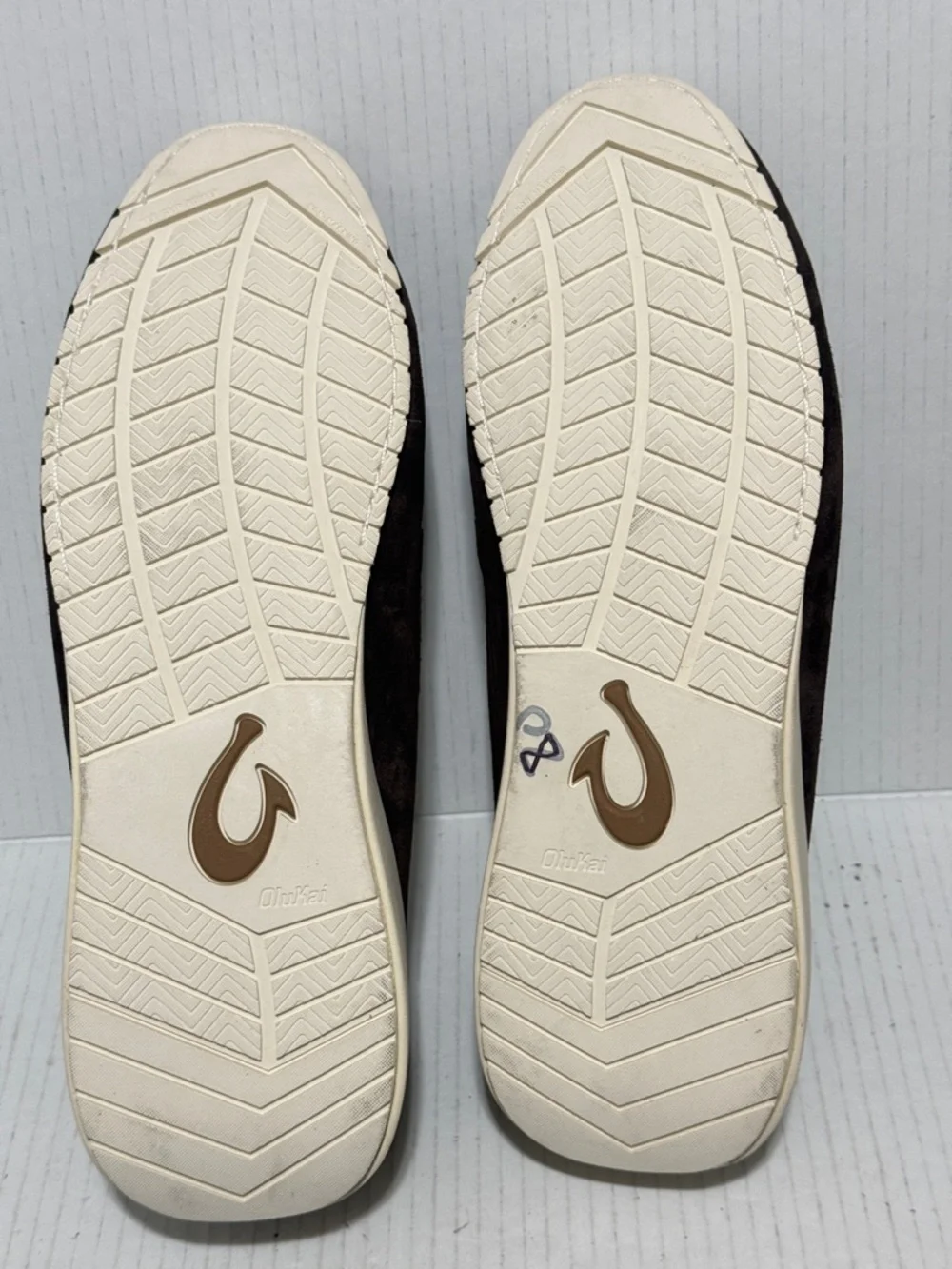 OluKai Ka'a Men's Brown Leather Suede Moccasin Loafer Shoes Sz 13 Casual